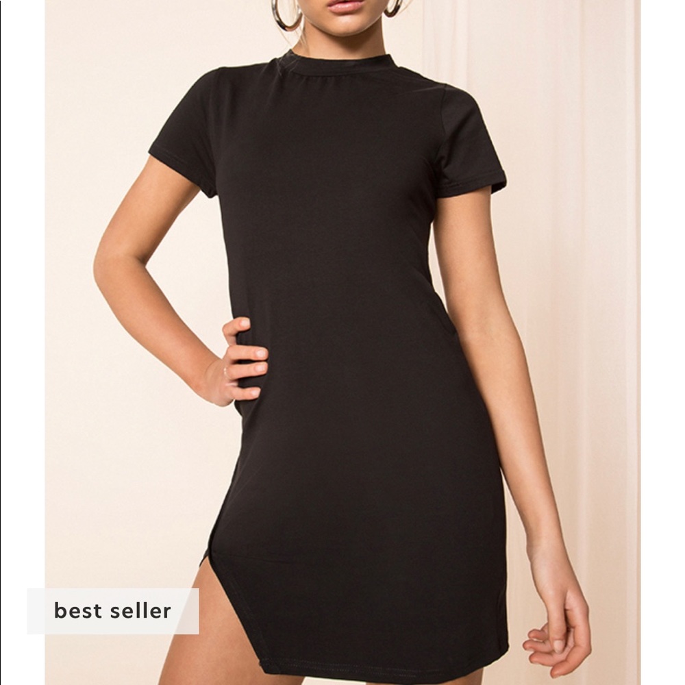 superdown Black Mini T-Shirt Dress